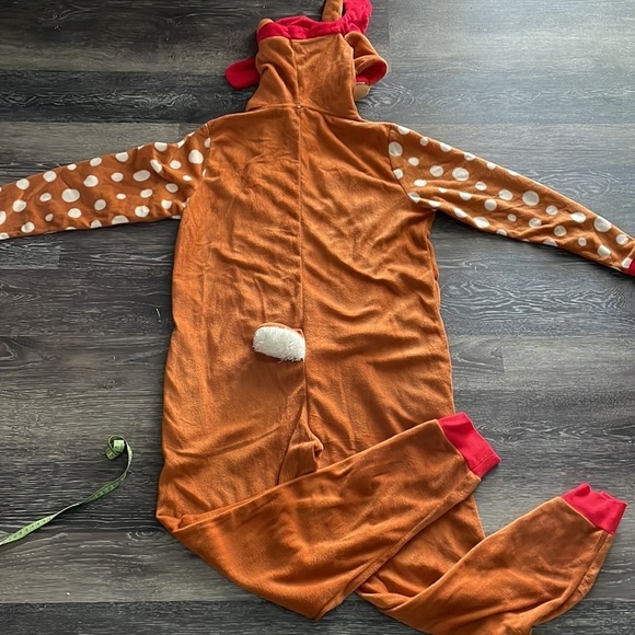 Reindeer Costume Christmas Pyjamas Size Medium - Picture 5 of 6